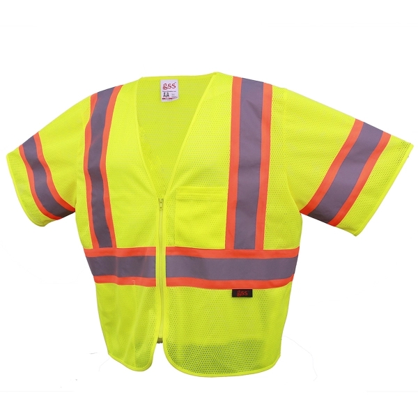 Standard class 3 two tone mesh safety vest - Lime.... from ASI 58492 GSS Safety LLC / GSS Safety