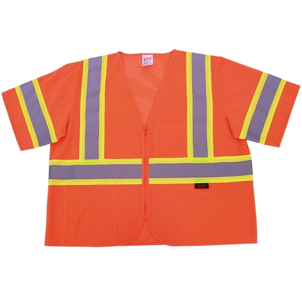 Standard class 3 two tone mesh safety vest - Orange.... from ASI 58492 GSS Safety LLC / GSS Safety