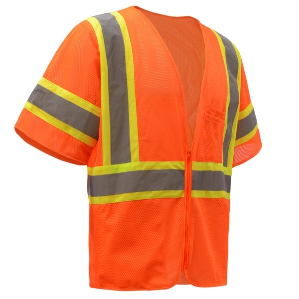 Standard class 3 two tone mesh safety vest - Orange.... from ASI 58492 GSS Safety LLC / GSS Safety
