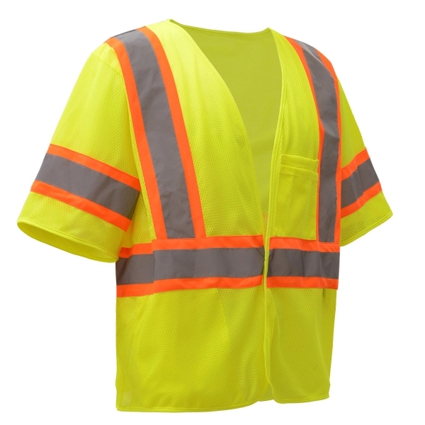 Class 3 standard two tone vest inside/outside pockets.... from ASI 58492 GSS Safety LLC / GSS Safety