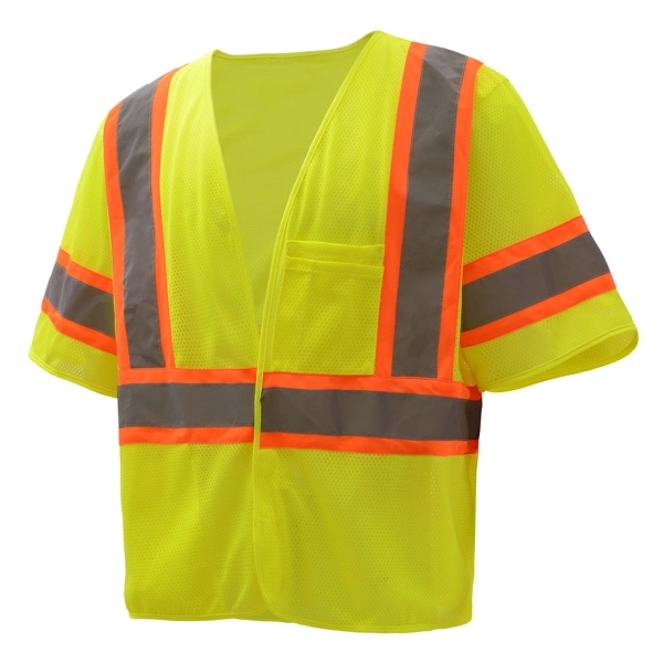Class 3 standard two tone vest inside/outside pockets.... from ASI 58492 GSS Safety LLC / GSS Safety