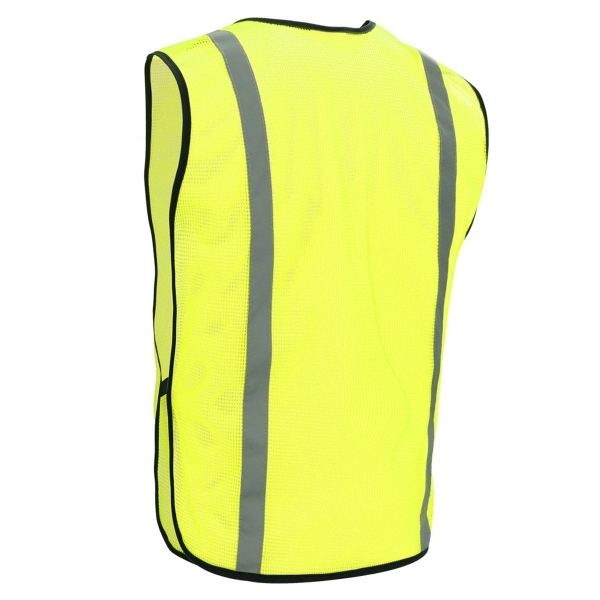 Non-ANSI Economy Vest with Elastic - Lime with Silver Tape.... from ASI 58492 GSS Safety LLC / GSS Safety