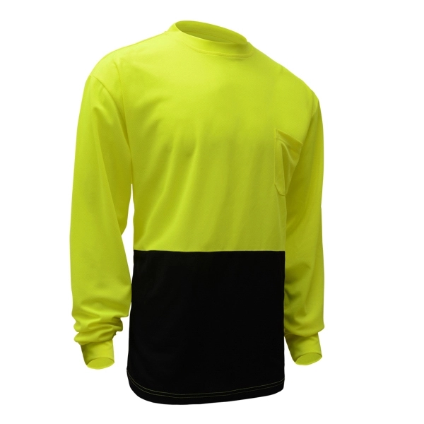 Non-ANSI Long Sleeve Safety T-Shirt With Black Bottom... from ASI 58492 GSS Safety LLC / GSS Safety
