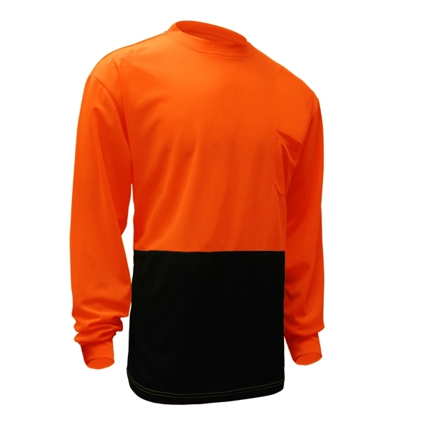 Non-ANSI Long Sleeve Safety T-Shirt With Black Bottom... from ASI 58492 GSS Safety LLC / GSS Safety