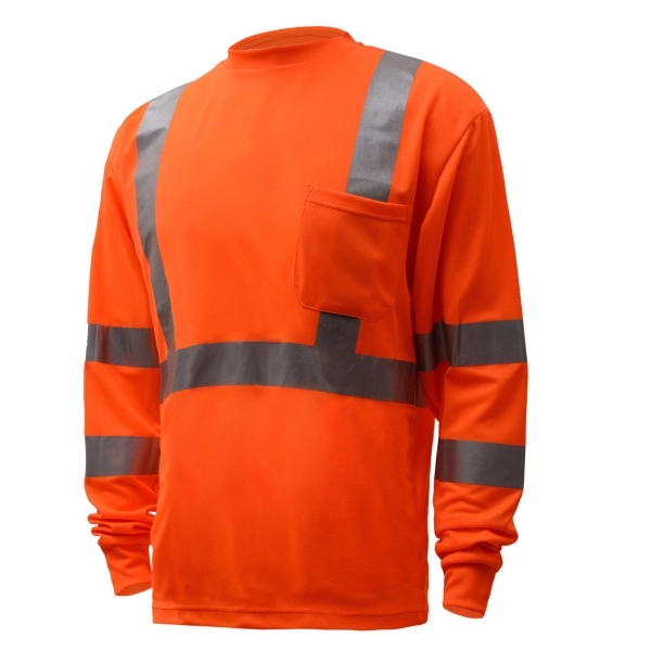Class 3 standard moisture wicking t-shirt w/chest pocket.... from ASI 58492 GSS Safety LLC / GSS Safety