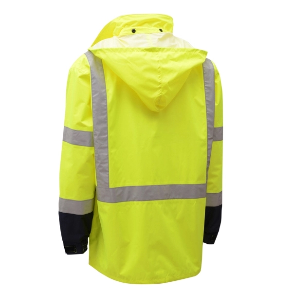 Class 3 premium hooded rain coat with black bottom.... from ASI 58492 GSS Safety LLC / GSS Safety