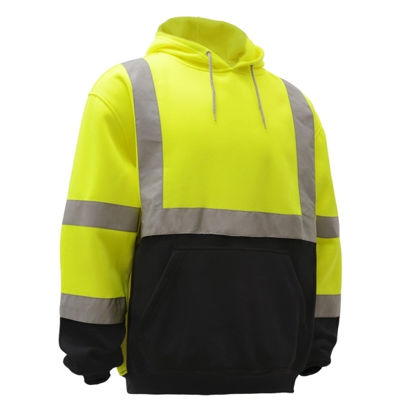 Class 3 Fleece hooded pull-over safety sweatshirt - Lime.... from ASI 58492 GSS Safety LLC / GSS Safety