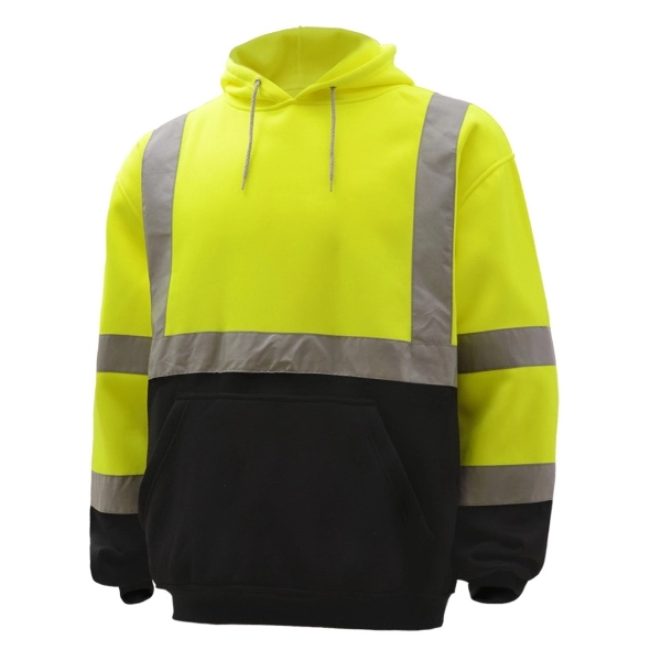 Class 3 Fleece hooded pull-over safety sweatshirt - Lime.... from ASI 58492 GSS Safety LLC / GSS Safety