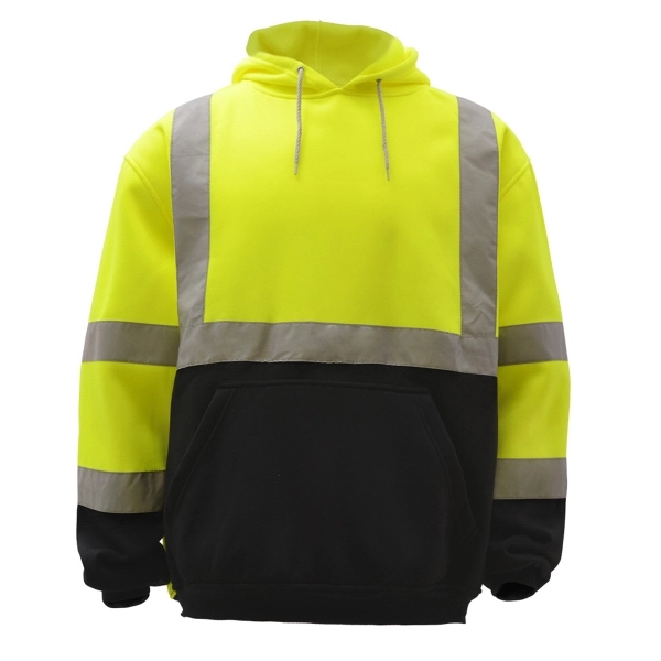 Class 3 Fleece hooded pull-over safety sweatshirt - Lime.... from ASI 58492 GSS Safety LLC / GSS Safety