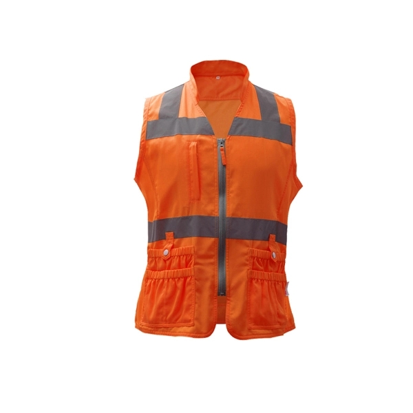 Women's safety vest with elasticized pockets.... from ASI 58492 GSS Safety LLC / GSS Safety