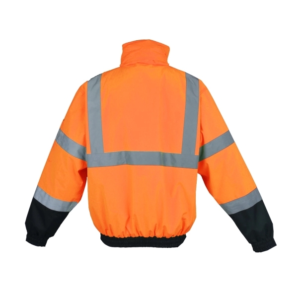 Waterproof Bomber Safety Jacket / Fixed Quilt Liner - Orange.... from ASI 58492 GSS Safety LLC / GSS Safety