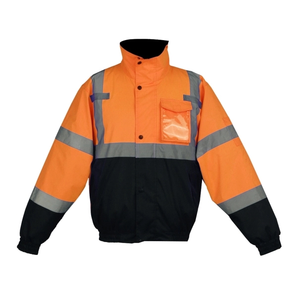 Waterproof Bomber Safety Jacket / Fixed Quilt Liner - Orange.... from ASI 58492 GSS Safety LLC / GSS Safety