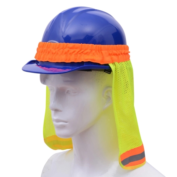 Hard Hat Mesh Sun Shade, Reflective tape.... from ASI 58492 GSS Safety LLC / GSS Safety