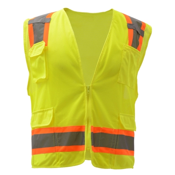 Safety vest with back opening for harness rings... from ASI 58492 GSS Safety LLC / GSS Safety