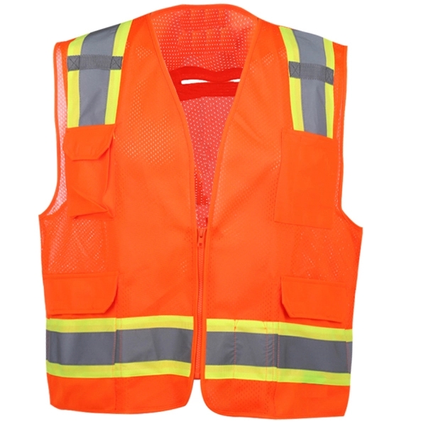Safety vest with back opening for harness rings... from ASI 58492 GSS Safety LLC / GSS Safety