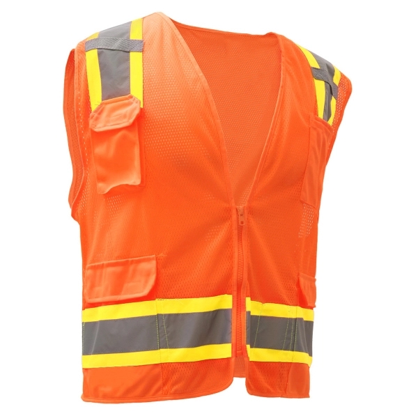 Safety vest with back opening for harness rings... from ASI 58492 GSS Safety LLC / GSS Safety