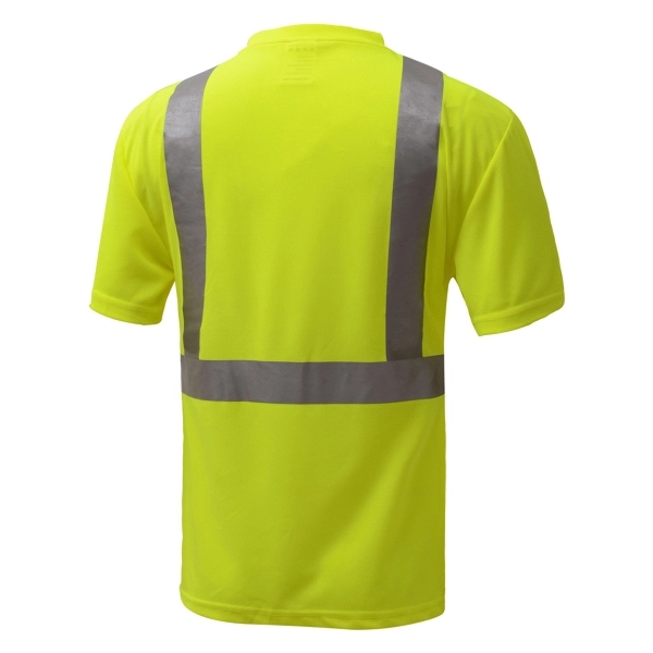 Class 2 birdseye breathable moisture wicking t-shirt w/chest pocket.... from ASI 58492 GSS Safety LLC / GSS Safety