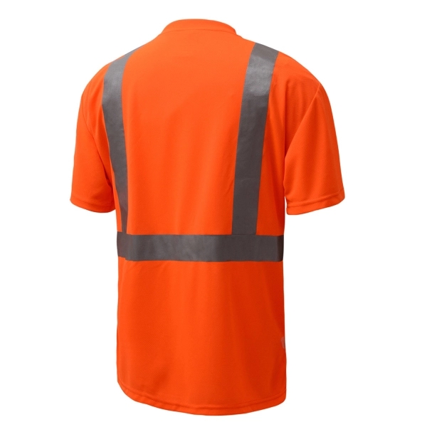 Class 2 birdseye breathable moisture wicking t-shirt w/chest pocket.... from ASI 58492 GSS Safety LLC / GSS Safety