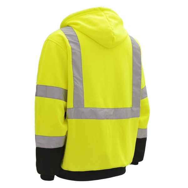 Class 3 fleece hooded full zip safety sweatshirt - Lime.... from ASI 58492 GSS Safety LLC / GSS Safety