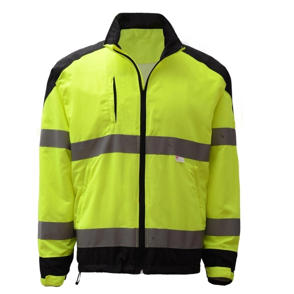 Class 3 - 3M Safety Windbreaker with Black Bottom - Lime... from ASI 58492 GSS Safety LLC / GSS Safety