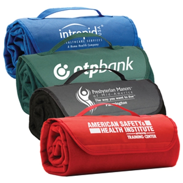 48" x 53" roll-up blanket made of 100% soft polyester fleece... from ASI 62660 Innovation Line
