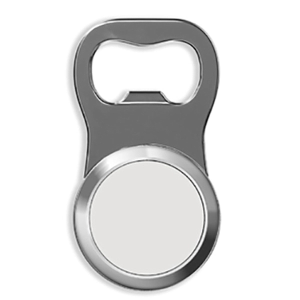 2.75" die cast zinc alloy bottle opener with poly dome imprint.... from ASI 52263 EMT / EMT