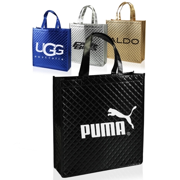 Pleated Non-Woven Laminated Tote Bag - 14.7"L x 15.7"H X 4.3"W.... from ASI 39552 BEL Promo