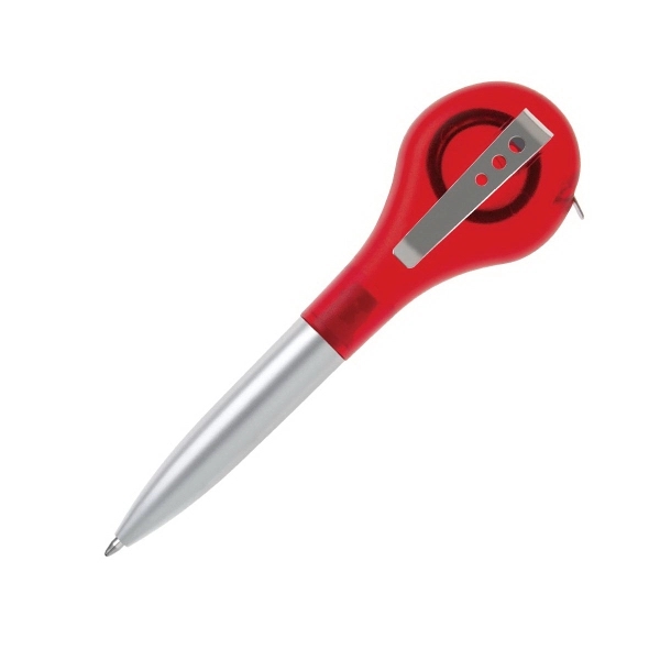 Plastic twist-action ballpoint pen with a built-in tape measure that measures... from ASI 68190 Lungsal / Lungsal