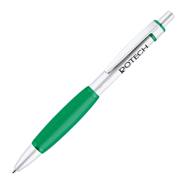 Click action ballpoint pen. Has an aluminum construction barrel with soft... from ASI 40544 Binaco / Binaline