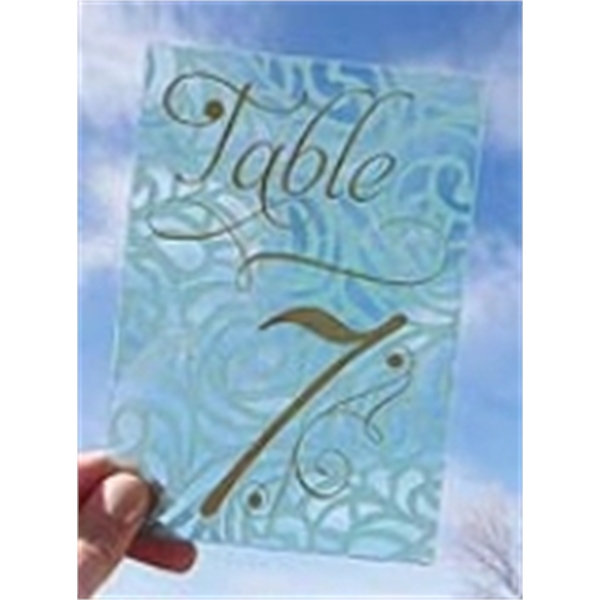 Color-printed, acrylic table sign measures 5" x 7" and comes with... from ASI 92531 Unique Custom Products / UCP