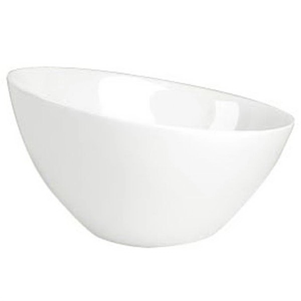 Bowl, Modern Tilted, 8 3/4" Fine Porcelain... from ASI 68878 Mar's Line / Mar's Promotions / MAR's Line Mars China Collection