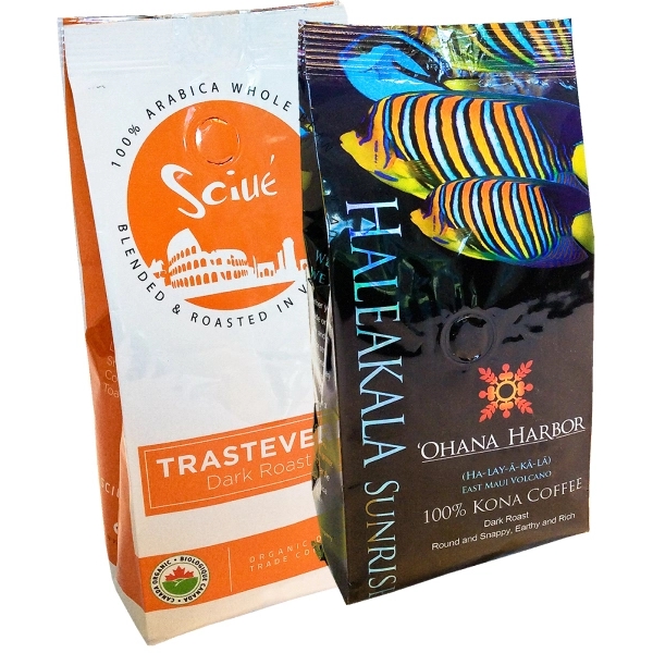 Custom printed 6oz bag of gourmet coffee packages, 4 pots.... from ASI 82351 Richard's Gourmet Coffee Co / Richard's (R) Gourmet Coffee