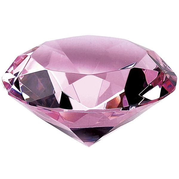 Pink Crystal Diamond Paperweight... from ASI 55540 Furniward Company
