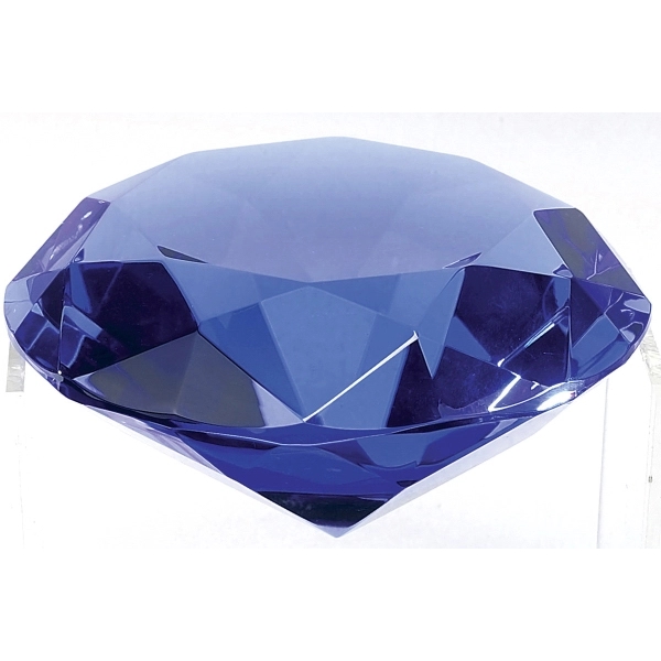 Blue Crystal Diamond Paperweight... from ASI 55540 Furniward Company