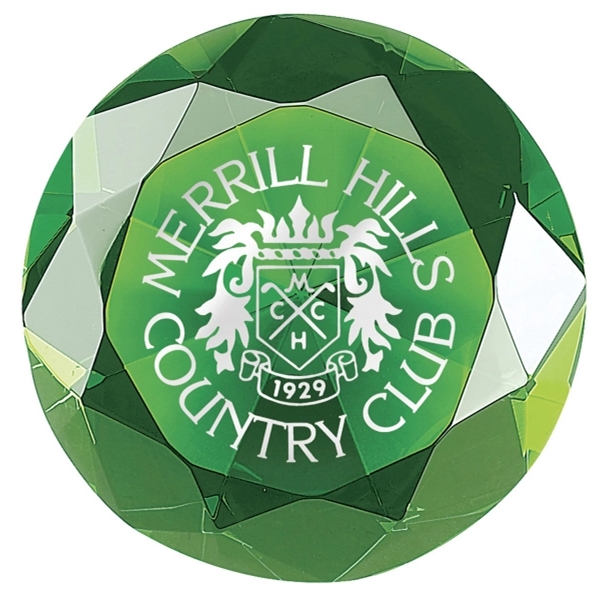 Green Crystal Diamond Paperweight... from ASI 55540 Furniward Company
