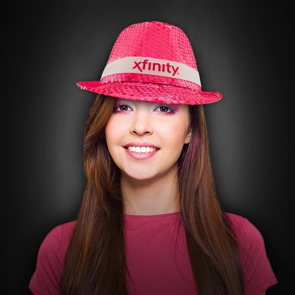 Fedora hat with sequins and imprintable band.... from ASI 42016 Brighter Promotions Inc / Chemical Light™