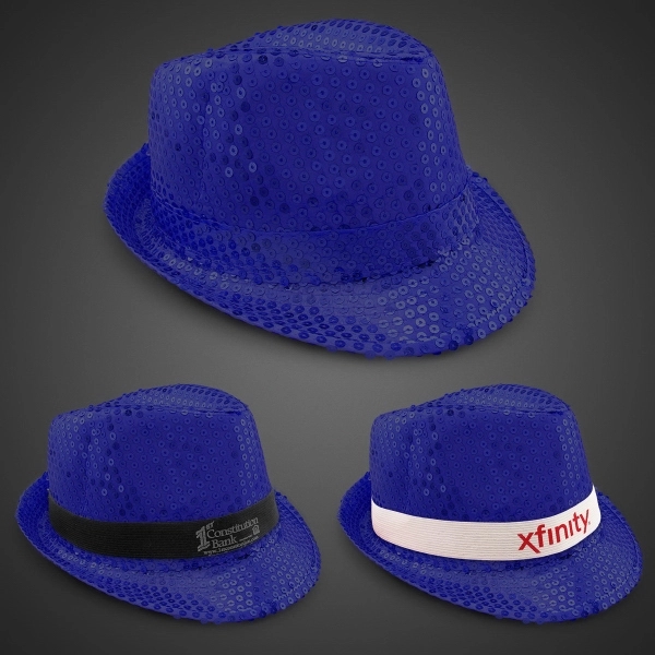 Fedora hat with sequins and imprintable band.... from ASI 42016 Brighter Promotions Inc / Chemical Light™