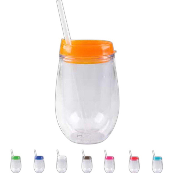 10 oz. stemless double wall acrylic wine tumblers. Dimensions: 2.875 in... from ASI 39830 ZZ DROPPED - Benner China & Glassware Of FL / Odyssey