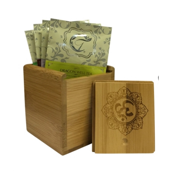 Customizable bamboo tea box with eight STASH® tea bags... from ASI 72657 Active Life Promo / Apres Ski Ingrain Promo