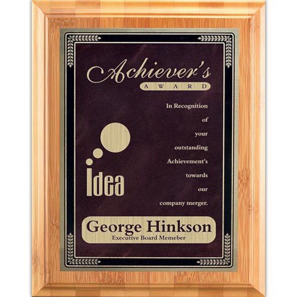 Bamboo plaque, 7" x 9".... from ASI 84592 St Regis Group