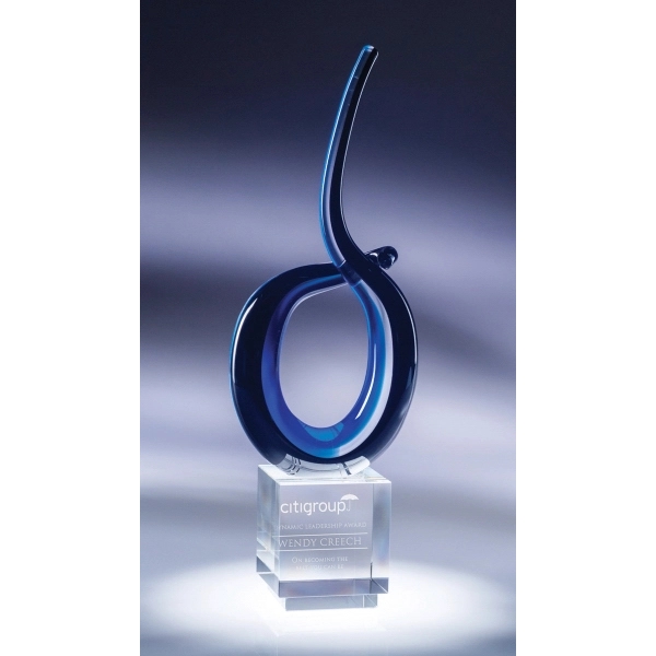14.25" x 5.5" optic crystal Acrobat artistic award.... from ASI 62985 J. Charles / J Charles Crystalworks
