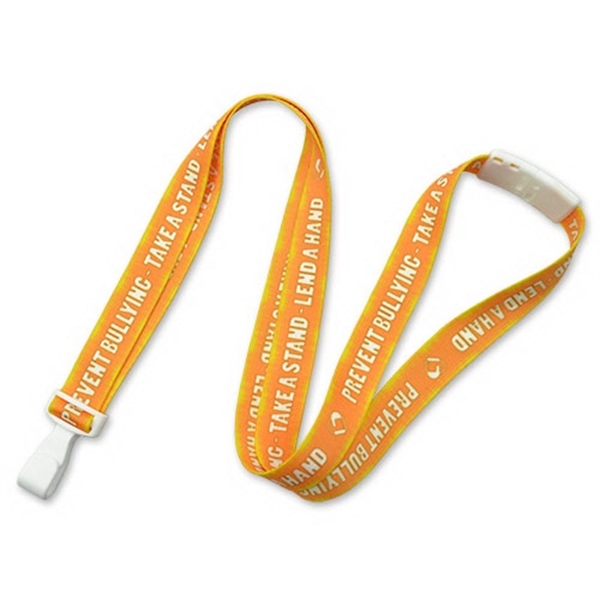 Bright orange lanyards encourage others to speak out against bullying. Breakaway... from ASI 79898 Promovision / PROMOVISION