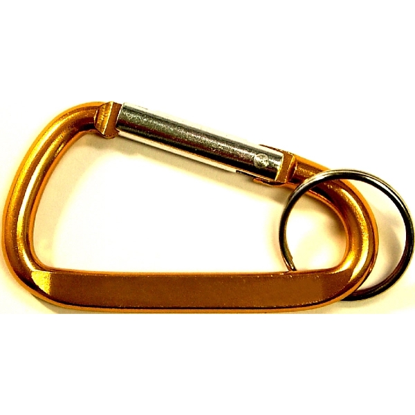 Carabiner with split key ring and solid aluminum construction.... from ASI 74585 Nu Promo International / Nu Promo Line