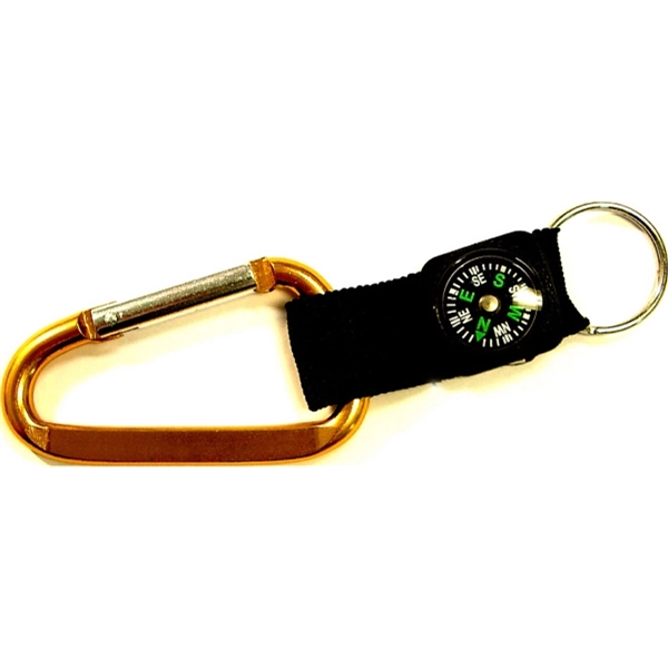 Carabiner with compass and nylon strap.... from ASI 74585 Nu Promo International / Nu Promo Line
