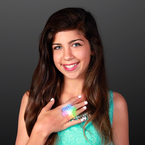 Winter Lights LED Snowflake Ring, Christmas Jewelry with Color Change Lights.... from ASI 34194 ALightPromos / Alight Promotional Products