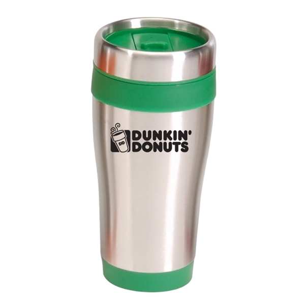 16oz 18/8 Stainless steel exterior and plastic interior. Steel rimmed lid... from ASI 40544 Binaco / Binaline