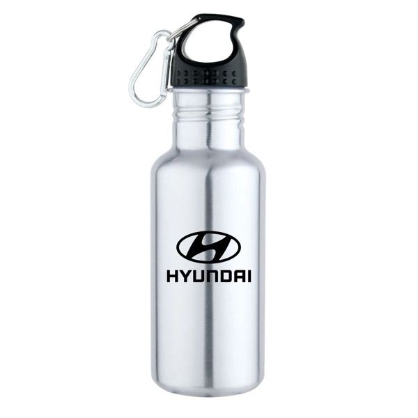 25oz. Single wall 18/8 stainless steel water bottle. Screw on looped... from ASI 40544 Binaco / Binaline