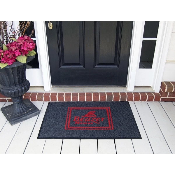 Indoor/outdoor mat, made from polypropylene and available in various customized sizes... from ASI 35750 PromoMatting by Americo