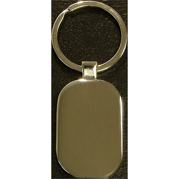 Oval shape chrome metal key holder... from ASI 74585 Nu Promo International / Nu Promo Line