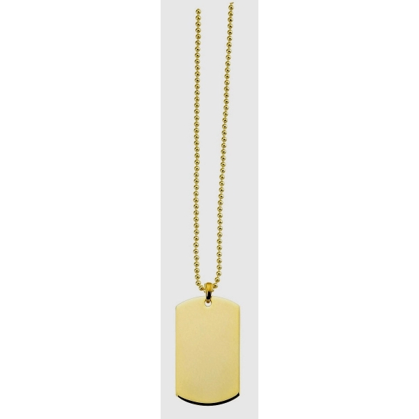 Gold Dog Tag Necklace... from ASI 55540 Furniward Company